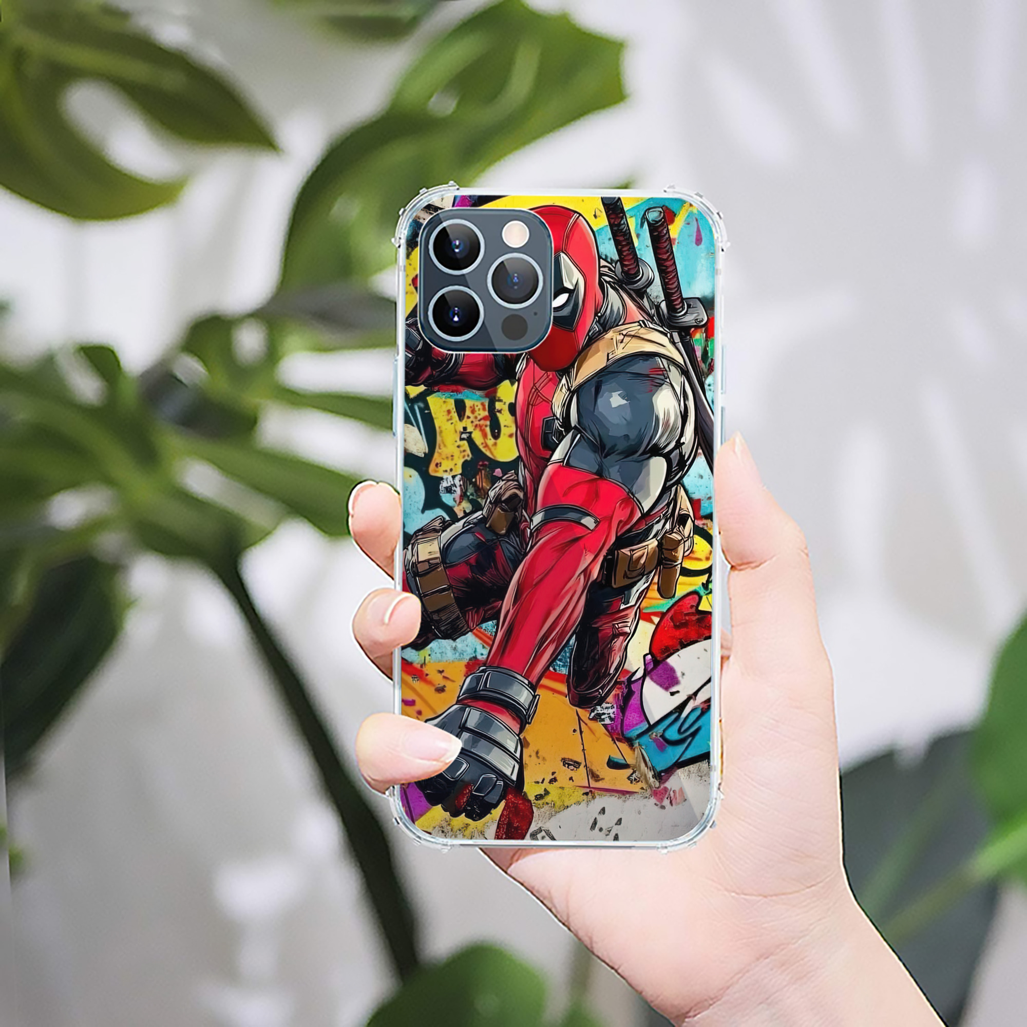 （画像用） Deadpool デッドプール 【iPhone 12シリーズ対応】透明スマホケース（クリアソフトケース）
